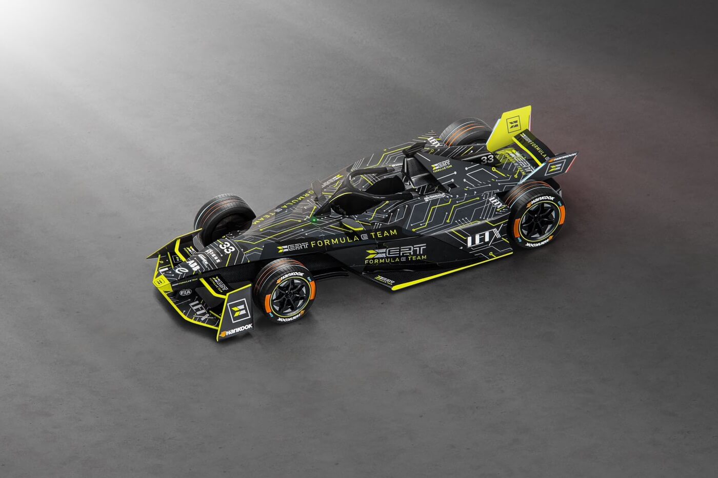 Black and yellow ERT unveils livery for 2024 Formula E season e